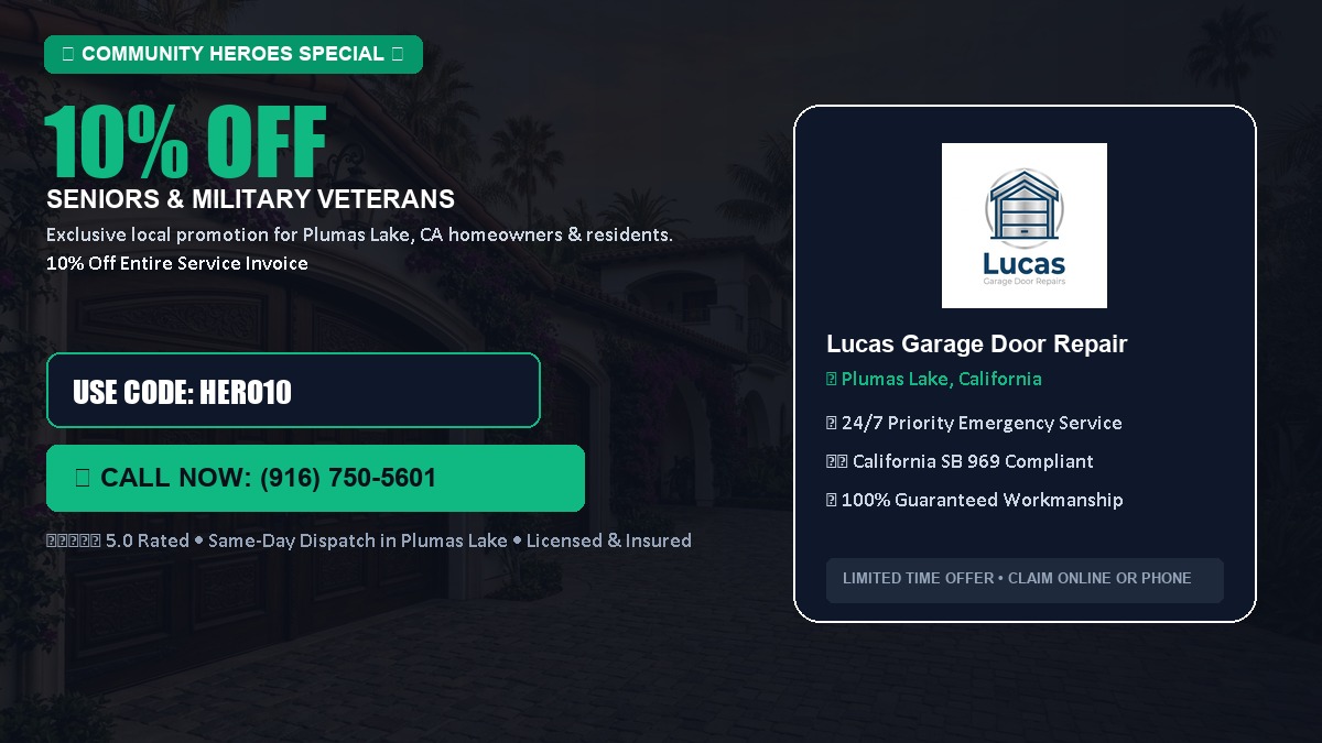 10% OFF Senior Citizens (65+) & Military / Veteran Community Discount in Plumas Lake, CA